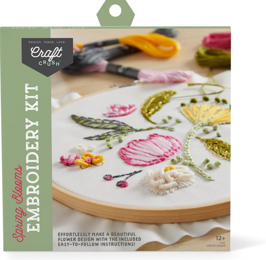 Craft Crush Spring Blooms Embroidery Kit