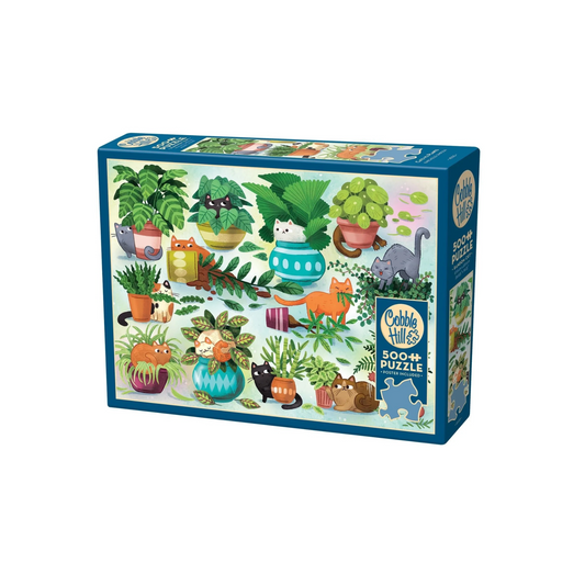Cobble Hill Puzzle - Cats vs. Plants (500 pieces)
