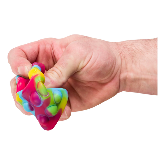 Poppin Dice' - Rainbow Satisfying Fidget Toy, Rainbow Colors