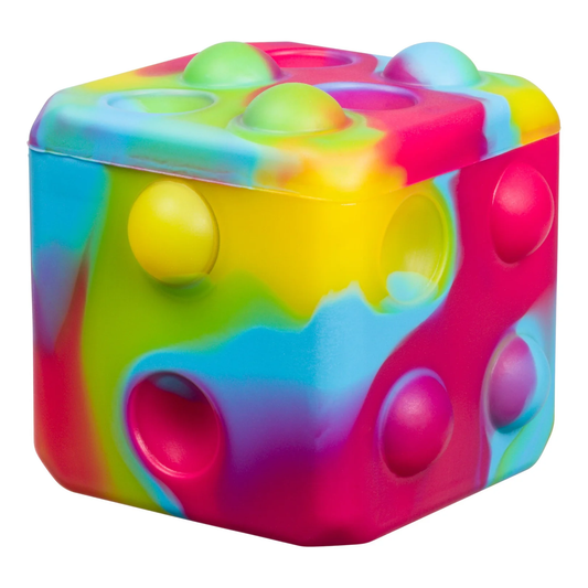 Poppin Dice' - Rainbow Satisfying Fidget Toy, Rainbow Colors