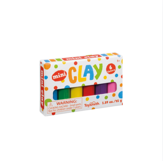 Mini Clay, 6 Vibrant Colors
