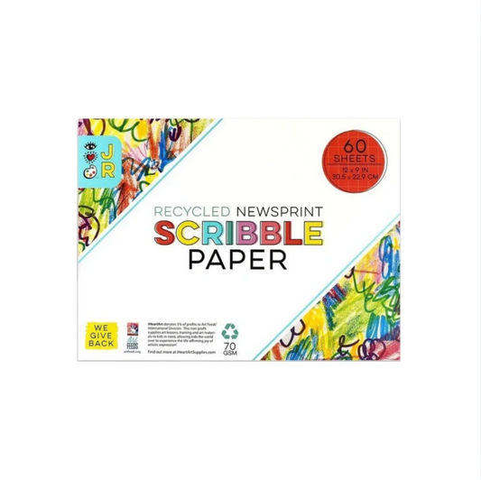 Recycled Newsprint Scribble Paper