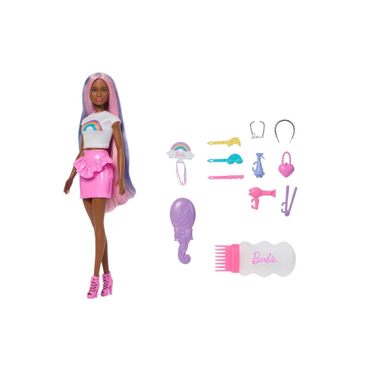 Barbie Doll Rainbow Sparkle Hair