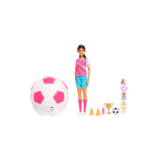 Team Barbie Roll & Reveal Soccer Player Doll